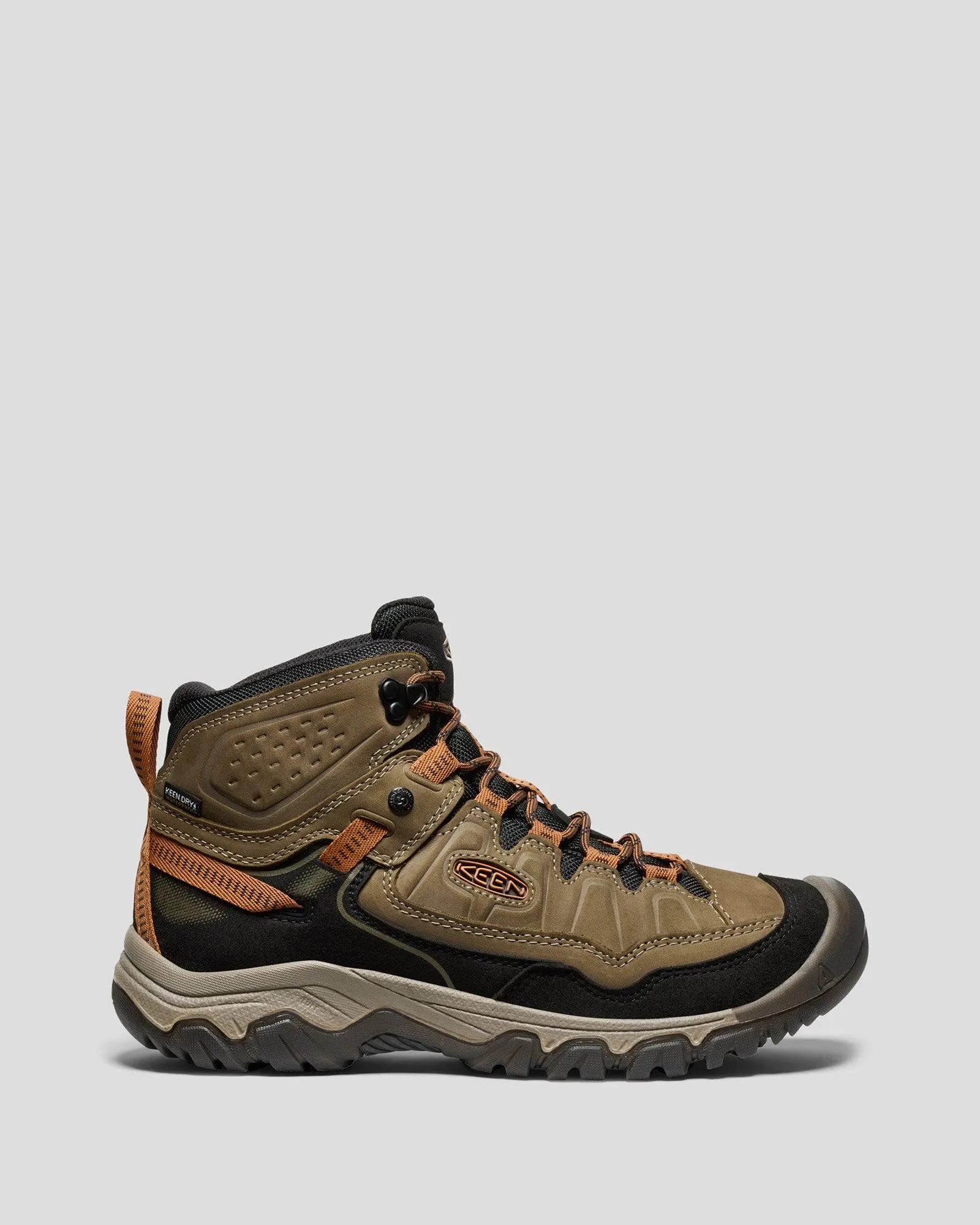 Men's Keen Targhee IV Waterproof Mid Hiking Boots - Sea Turtle/Roasted Pecan