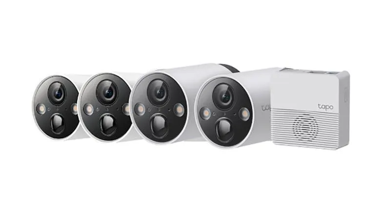 Tp-Link Tapo C420S4 2K Indoor/Outdoor Wire-Free Security Camera - 4 Pack with Smart Hub