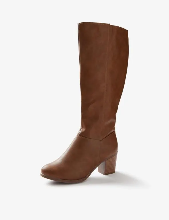 Rivers Knee High Block Heel Boot Georgia