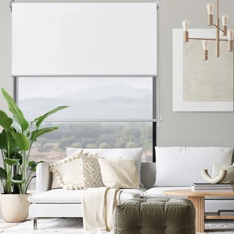 Caprice Platinum Dual Roller Blind White