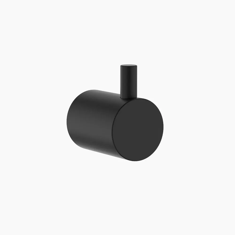 Round Robe Hook Matte Black CL60017.B