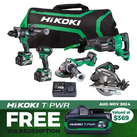 HiKOKI MultiVolt Cordless Brushless Combo Kit 5pc 36v
