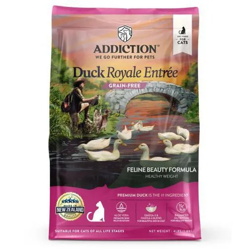 Addiction Duck Royale Entrée, Feline Beauty, Skin & Coat Dry Cat Food
