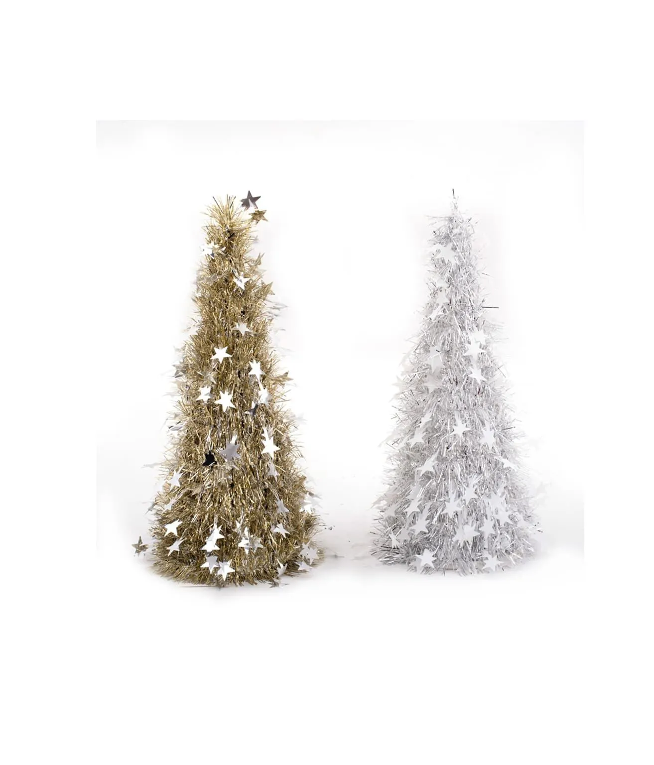 Tinsel Tree With Cutouts Assorted 48cm