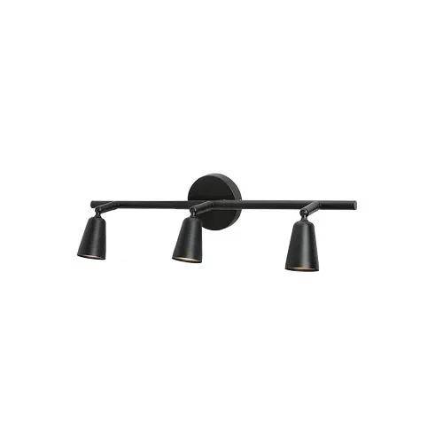 Delta Matt Black 3 Light Spotlight
