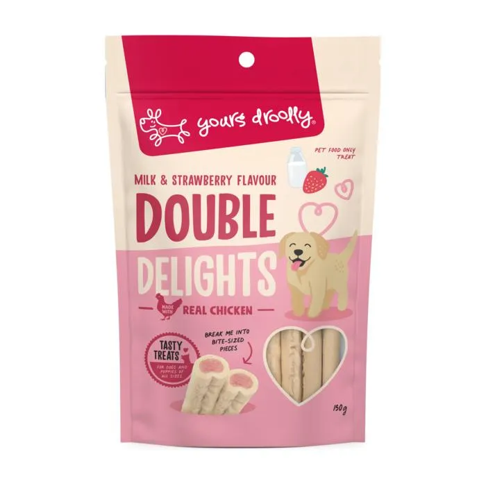 Yours Droolly Double Delights Milk & Strawberry
