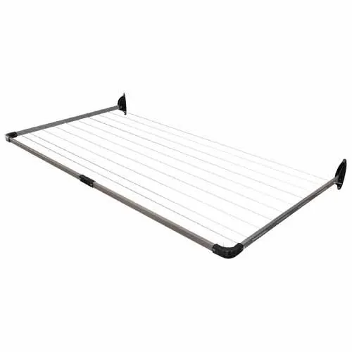 Devon Folding Clothesline Single Frame 24m Gunmetal Grey