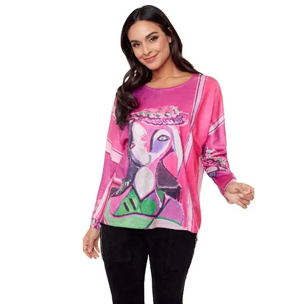 Pink & Zinc Knit Top