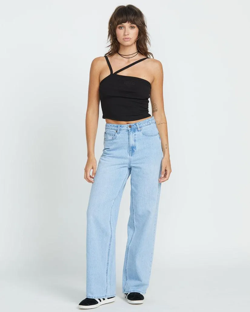 WOMENS STONED BOYFRIEND HIRISE DENIM JEANS