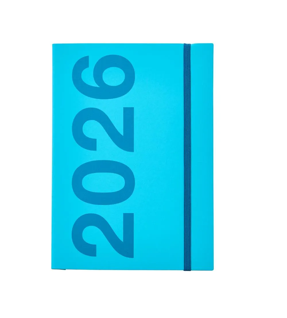 2026 A5 Week-to-View Bright Blue Diary