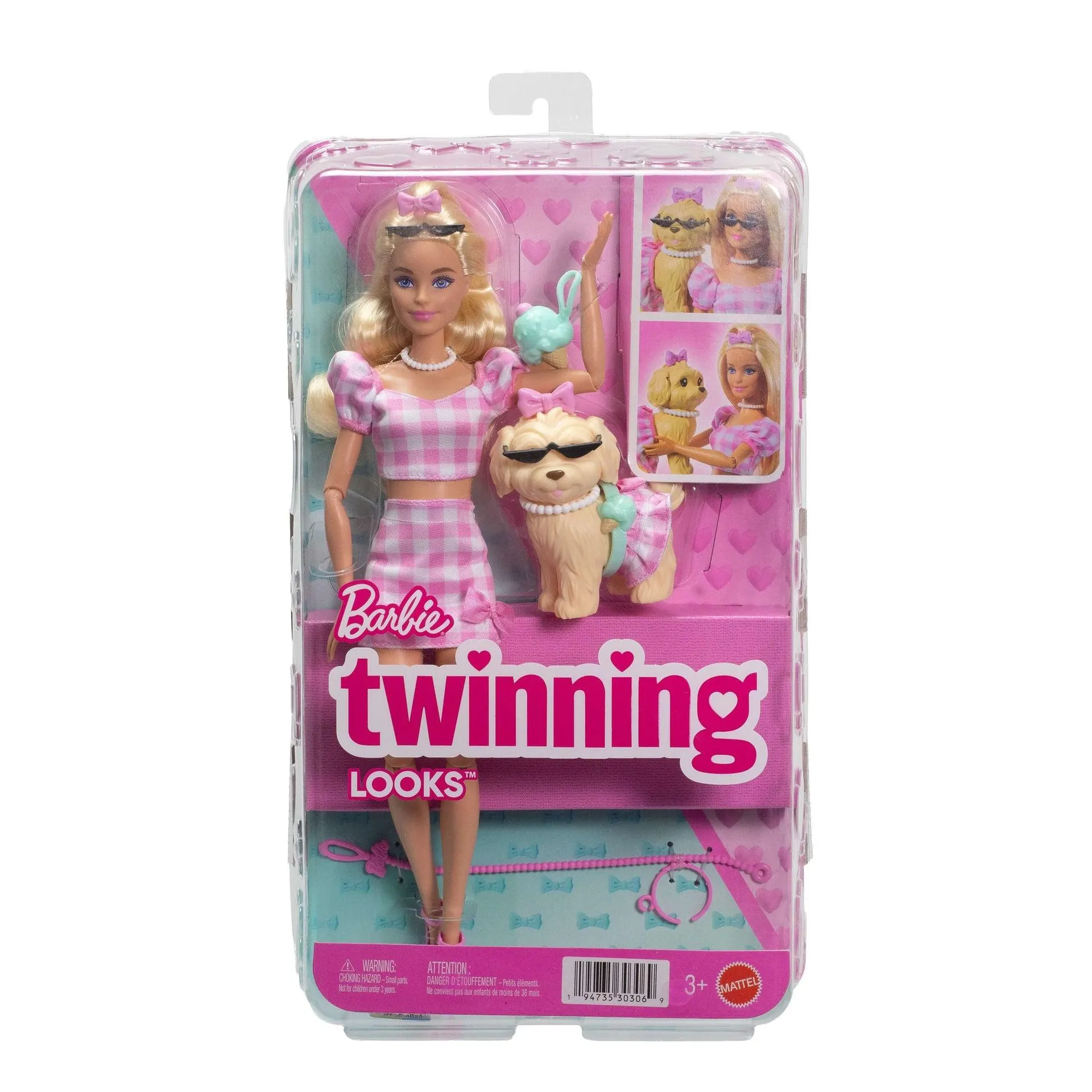 Barbie Twinning Looks Pink Gingham Bows