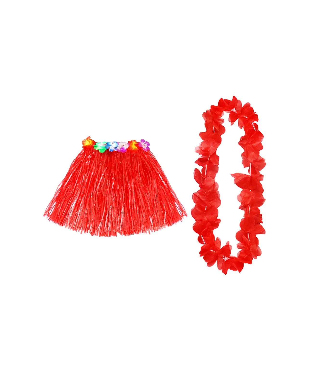 Red Hula Raffia Set 2pk