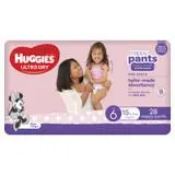 Huggies Ultra Dry Nappy Pants Size 6 Girl 28s