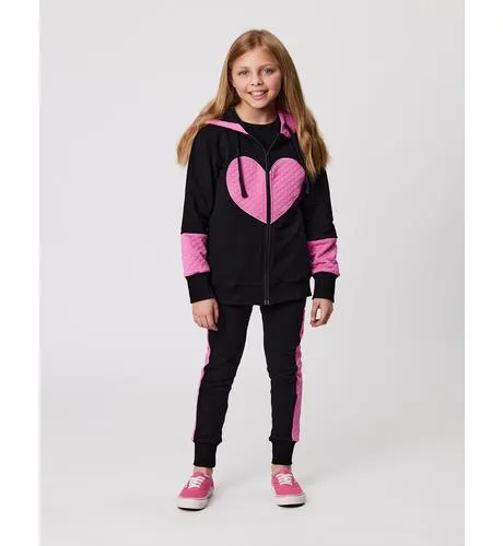 Kissed By Radicool Quilted Heart Zip Hood
