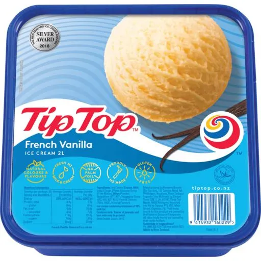 Tip Top Ice Cream French Vanilla 2L