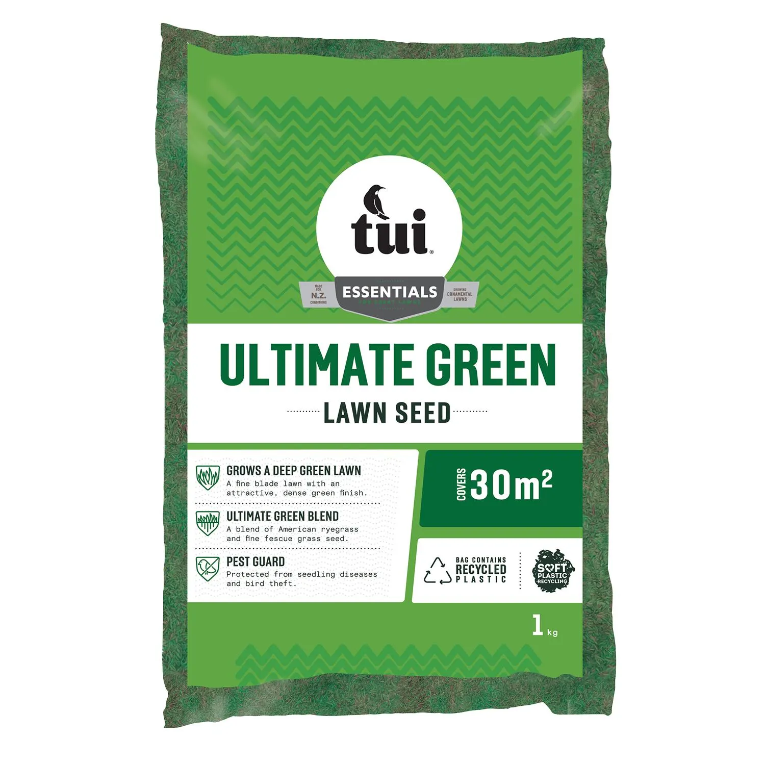 Tui Ultimate Green Lawn Seed - 1KG