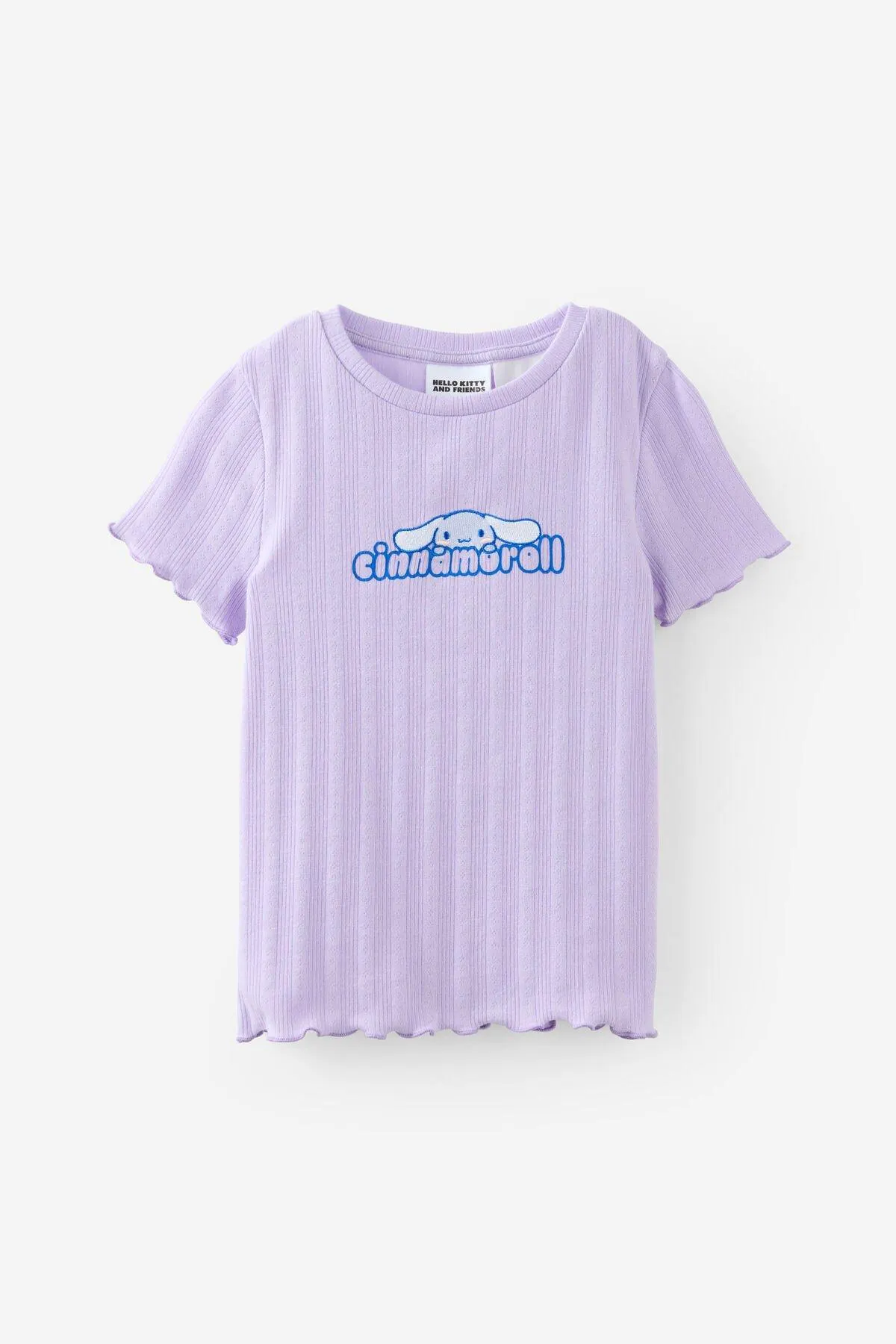 Sanrio Cinnamoroll Pointelle Crop Tee