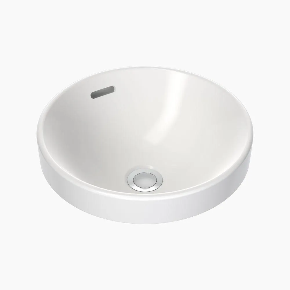 Round Inset Basin 350mm No Tap Hole White CL40010.W0