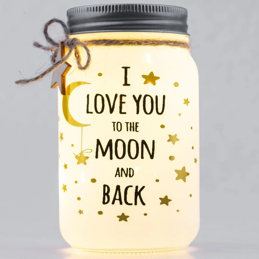 Stellar Haus I Love You to the Moon & Back Sparkle Jar