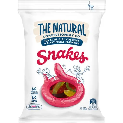 The Natural Confectionery Co. Snakes Lollies 230g 230g