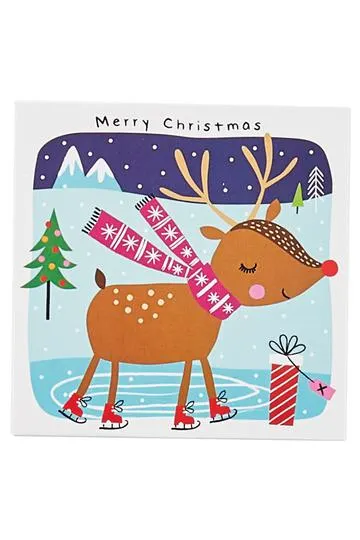 WHSmith Mini Christmas Cards Pack of 10 Reindeer and Elf