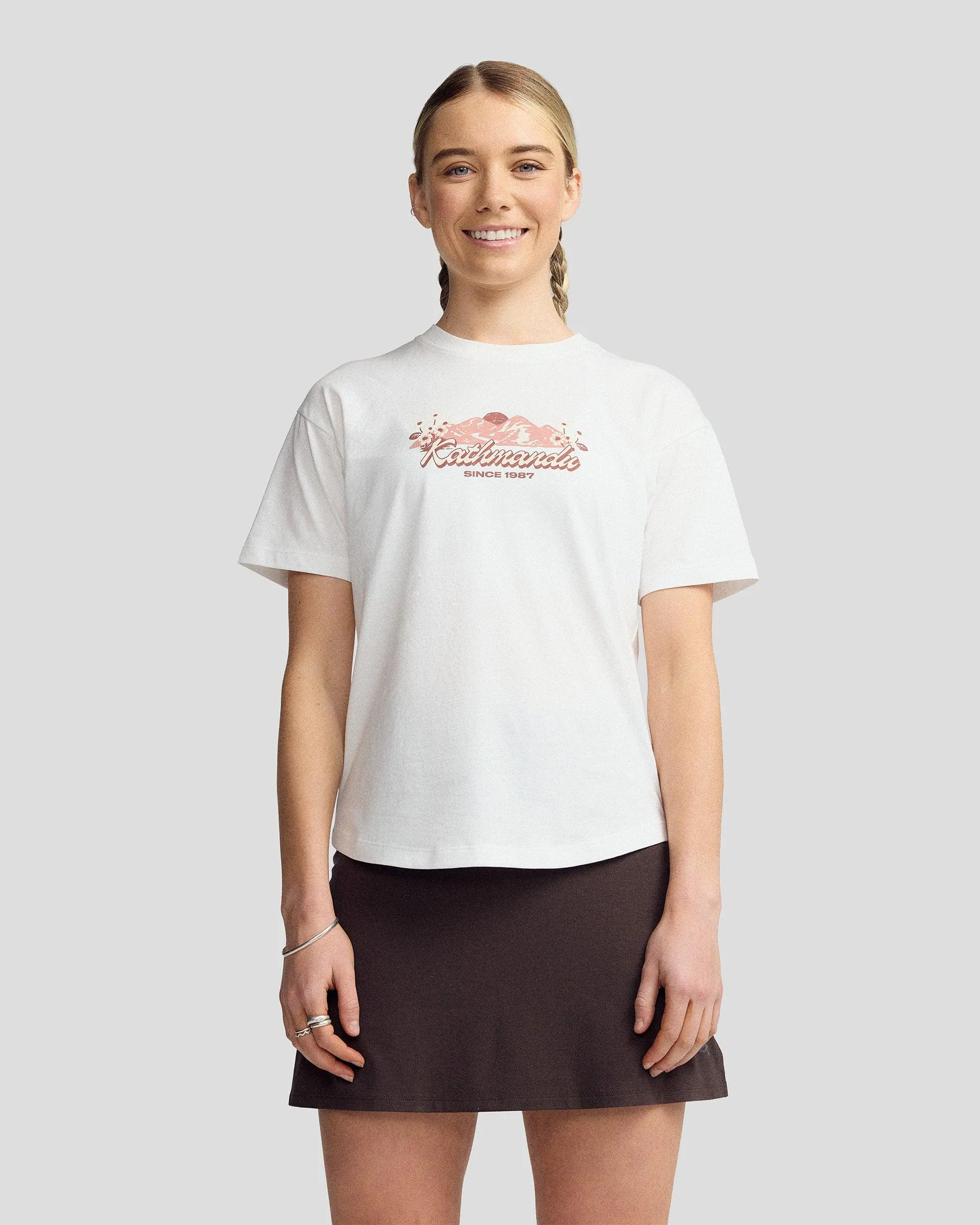 Women’s Mt Cook Lily Organic Cotton T-Shirt - White