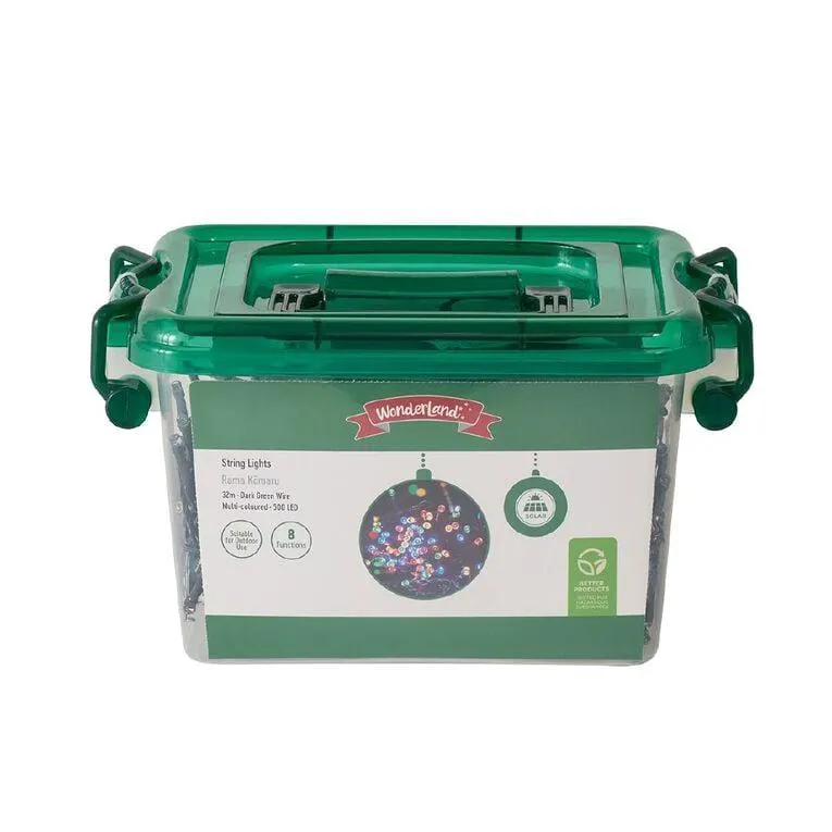 Wonderland Christmas Solar String Lights Multi-Coloured 32m