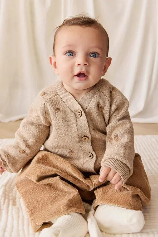 JAMIE KAY - EASTON CARDIGAN FOREST ACORNS CASHEW MARLE