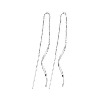 Sterling Silver Thread Earrings