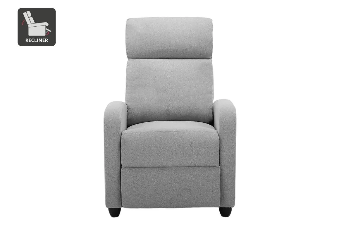 Ovela Fabric Recliner Chair (Grey)