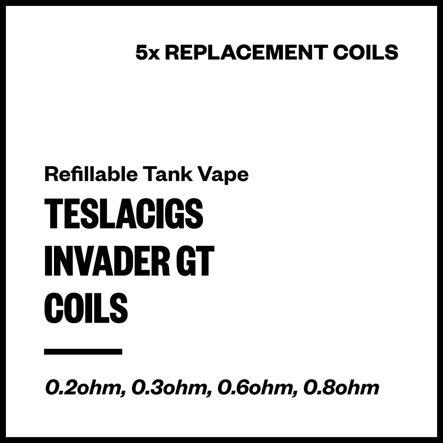 Teslacigs Invader GT Replacement Coils (5 Pack)