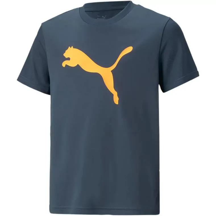 Puma Boys Active Sports Cat Tee Dark Night