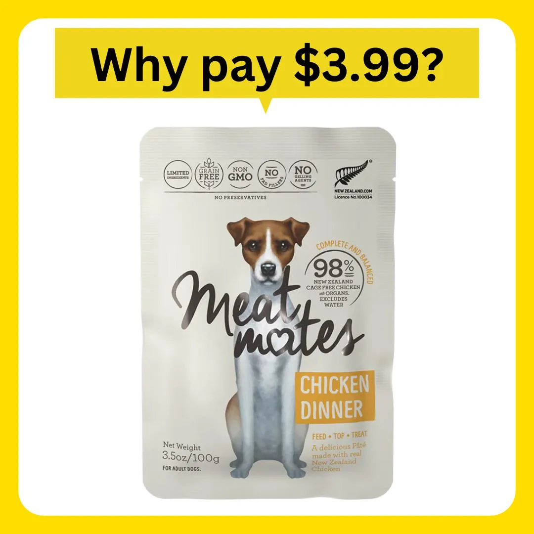 Meat Mates Grain-Free Dog Food Chicken Dinner Pouch 100g