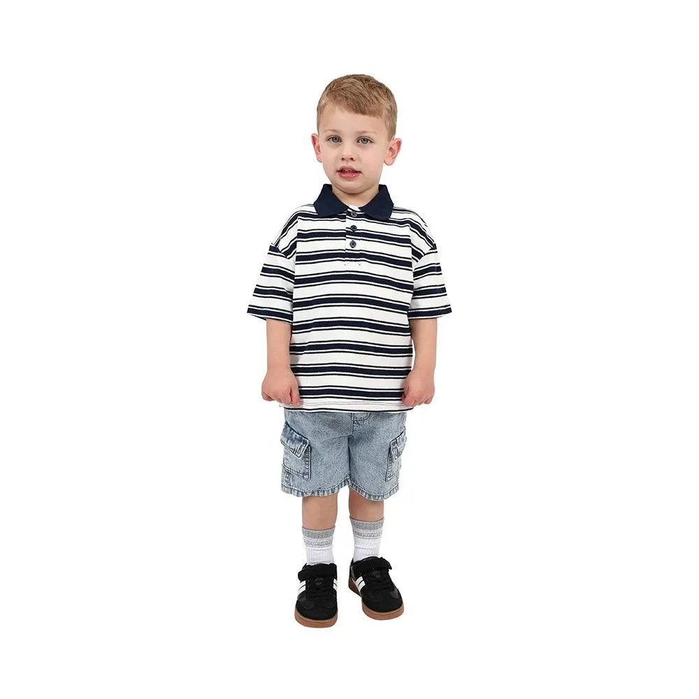  Ricochet Kids Pique Shirt Stripe