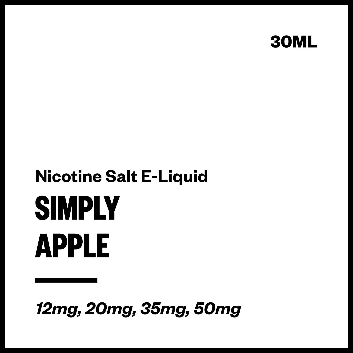 Simply - Apple (Nic Salt E-Liquid 30ml)