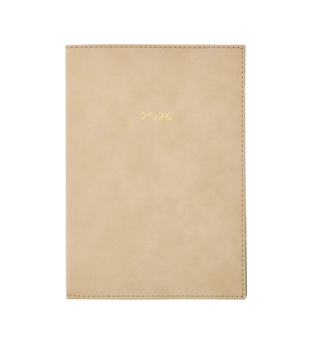 2026 A5 Week-to-View Suede Stone Diary