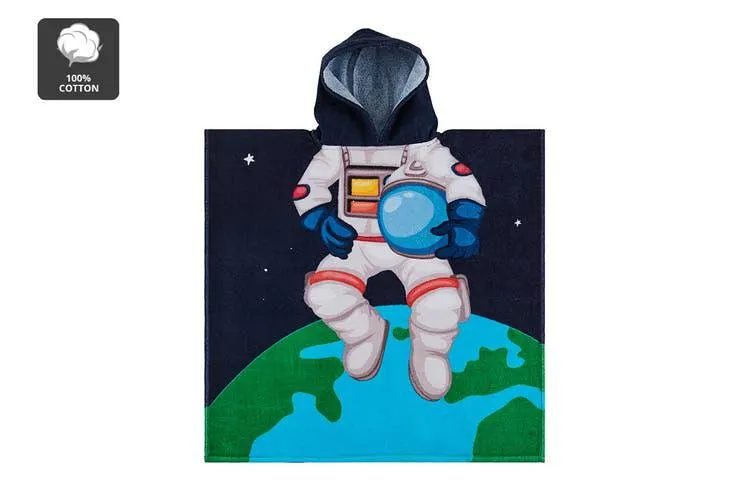 Ovela Astronauts Hooded Kids Beach Towel