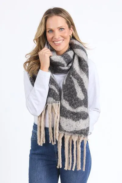 Elm Zuri Scarf Zebra Print
