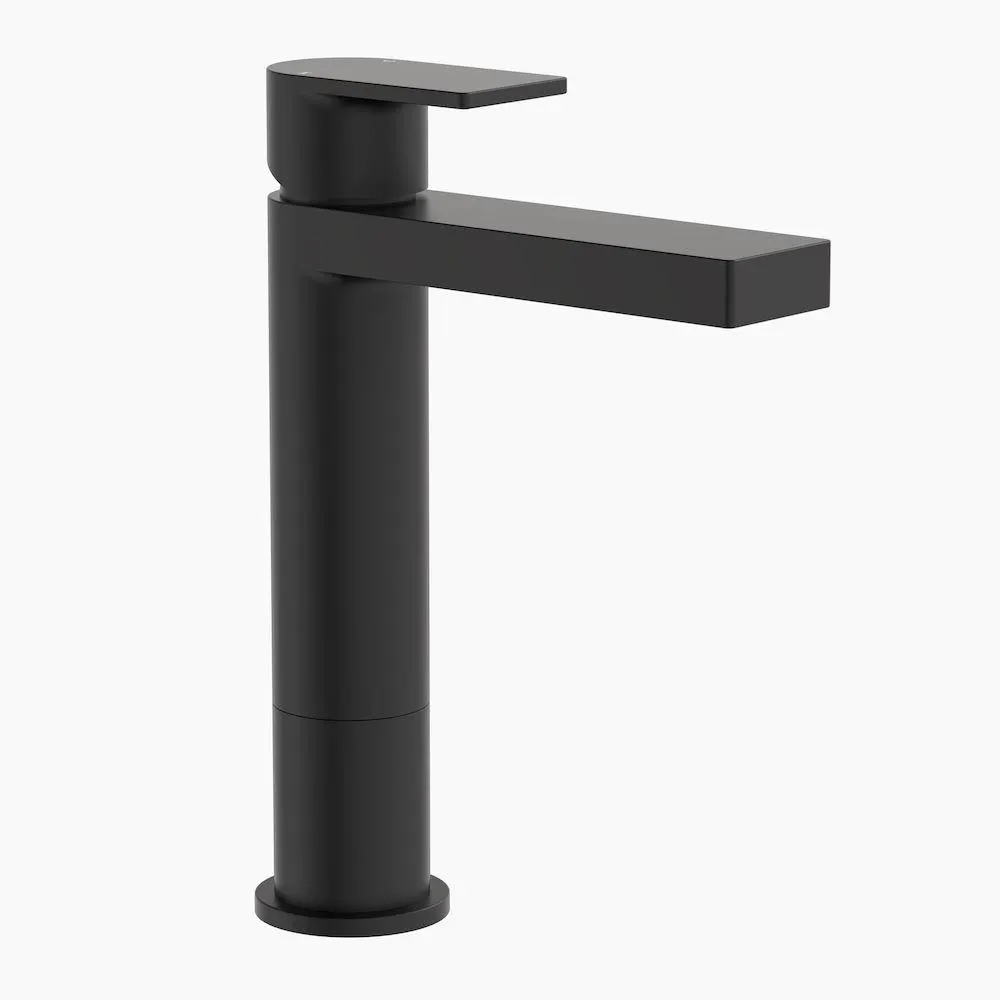Round Square Tower Basin Mixer Matte Black CL10019.B5A