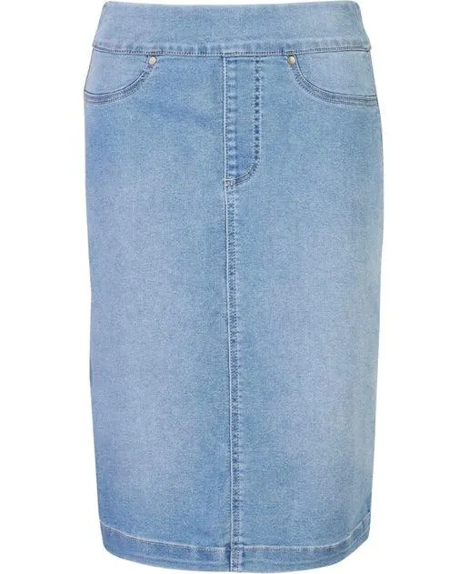 Women's Soft Touch Pull On Denim Skirt