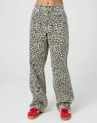 Print Mid Rise Baggy Fit Jean
