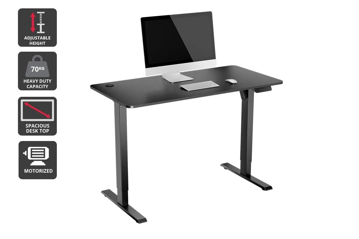 Ergolux Electric Standing Desk 120 x 60cm (Black/Black)