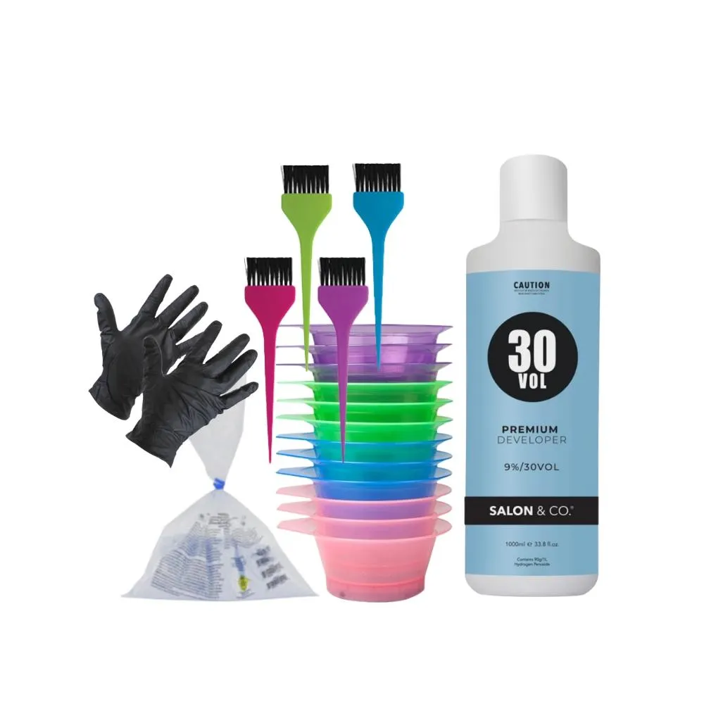 Salon & Co 30Vol (6%) Blue Bleach Kit