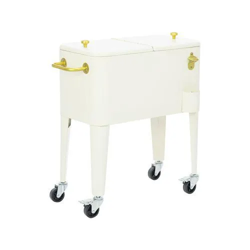 Marquee 57 Litre Cream Party Wheeled Hard Cooler