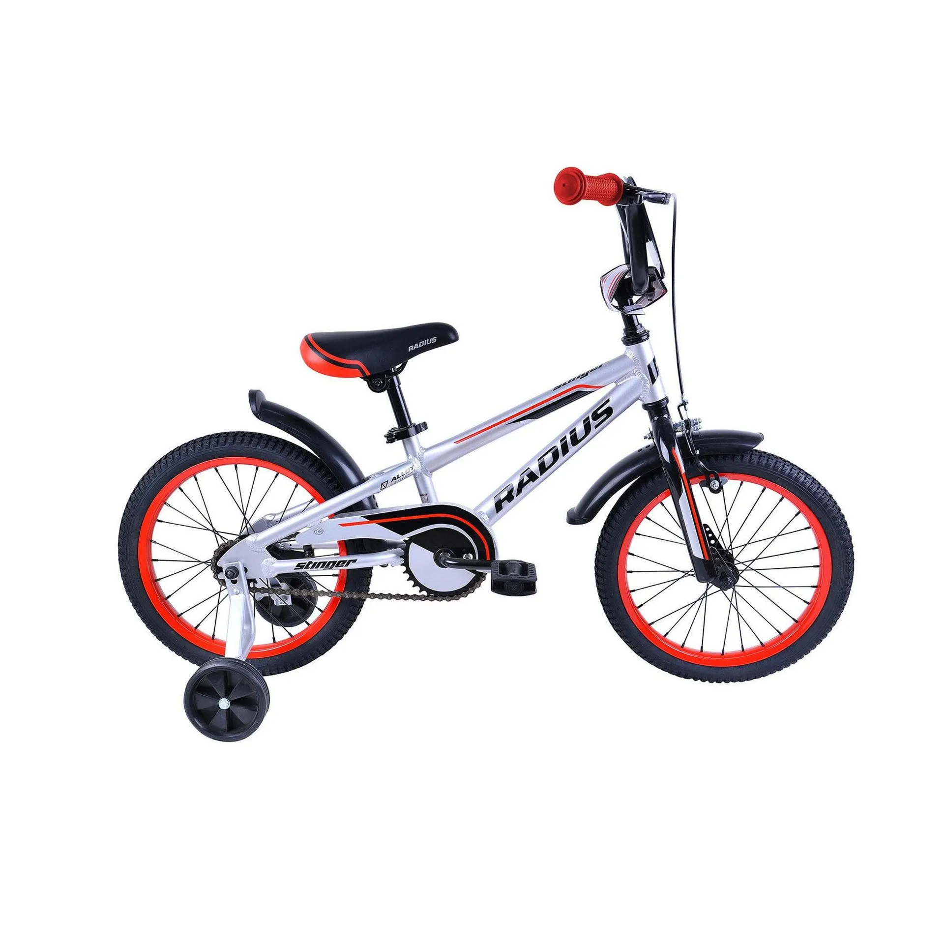 Radius Stinger 16" Kids Bike Chrome with Black/Red