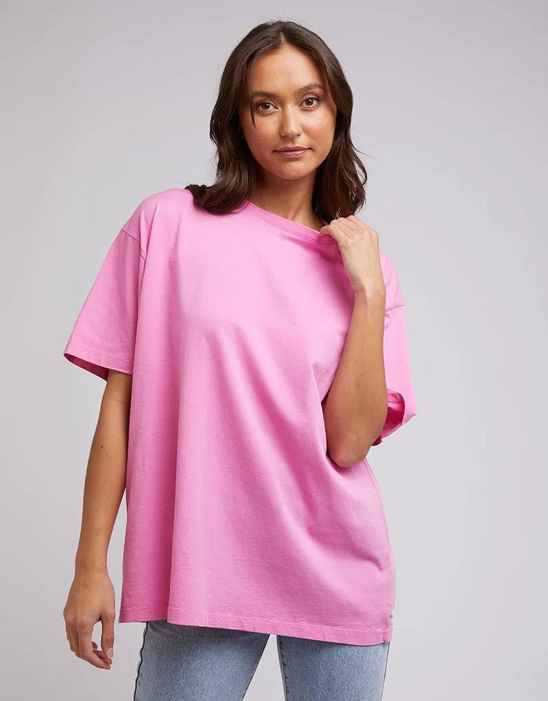 Silent Theory Oversized Tee Bright Pink