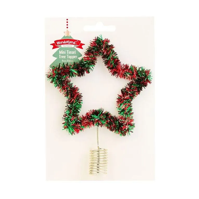 Wonderland Tinsel Star Christmas Tree Topper