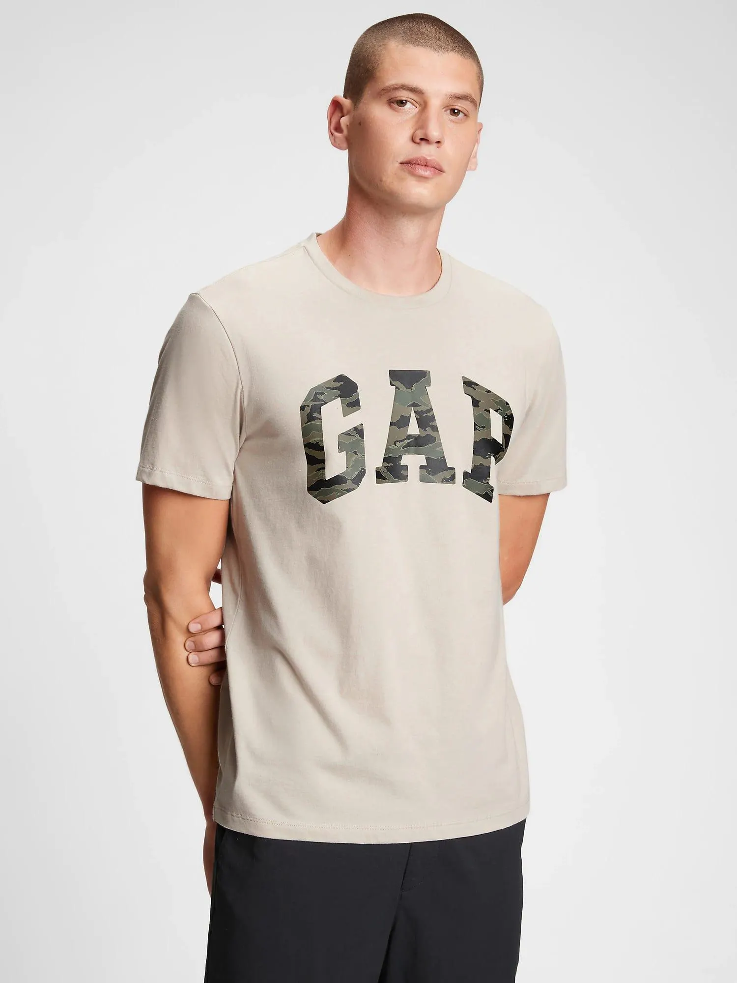 GAP Logo Tee In Cobblestone