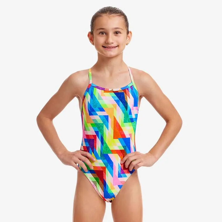 Funkita Girls Single Strap Swimsuit Hazy Daze