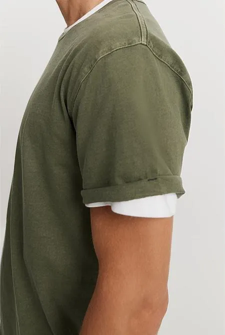 Australian Cotton Longline Garment Dyed T-Shirt